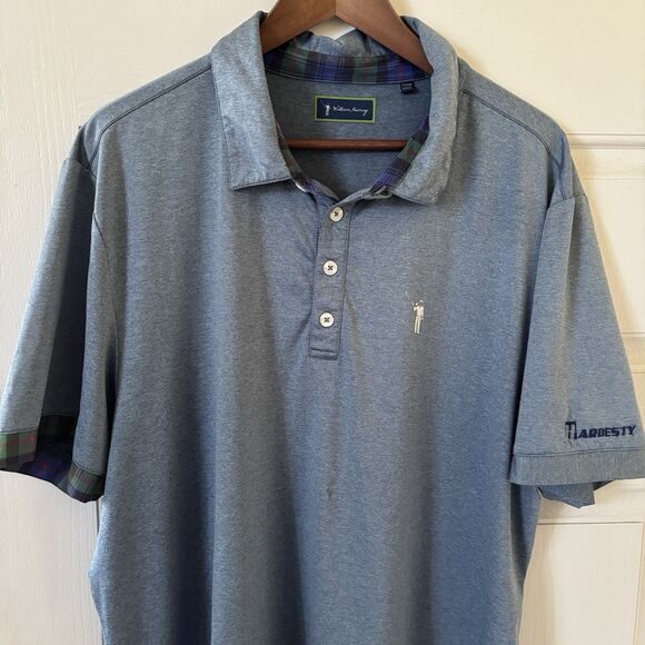 William Murray Mens Golf Polo XL Blue Performance Shirt Stretch Light Outdoors - Picture 3 of 13